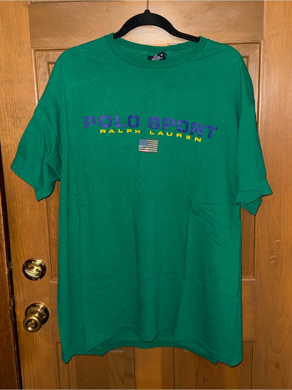Vintage Polo Sport Ralph Lauren Green Logo Tee